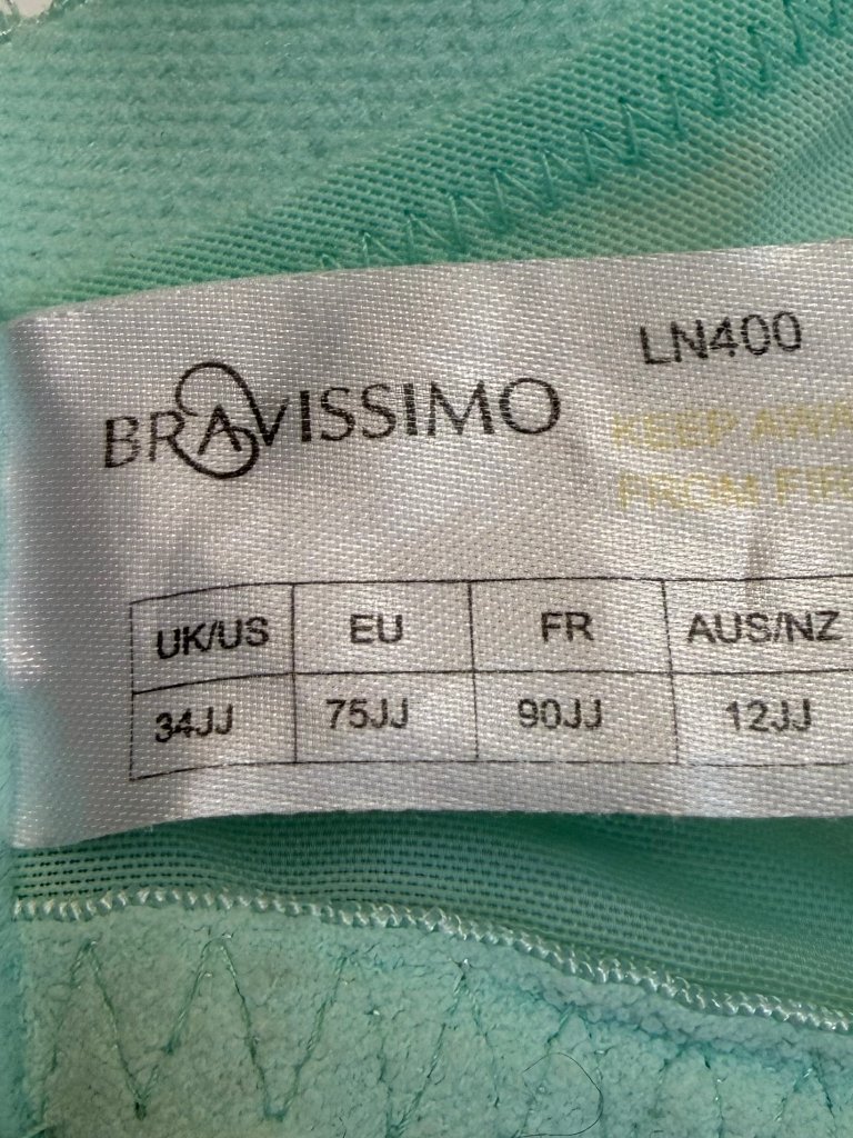 Bravissimo Mae Mint Green Bra, 34n Us, 34jj Uk, Barely Worn, Like New — image 6 of 7